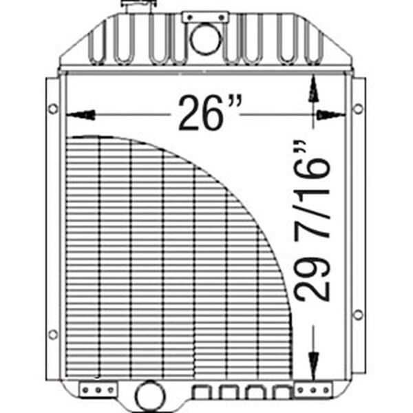 Aftermarket New Radiator w/ 8 Fins Per Inch Fits John Deere 9940 9950 9960 AN190887 - main
